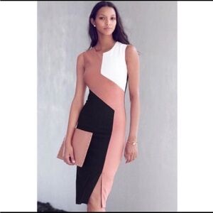 White House Black Market Colorblock Sheath Dress